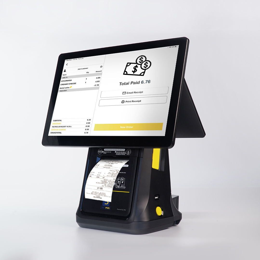 POS cashier system of BP-504 with built-in printer for receipts